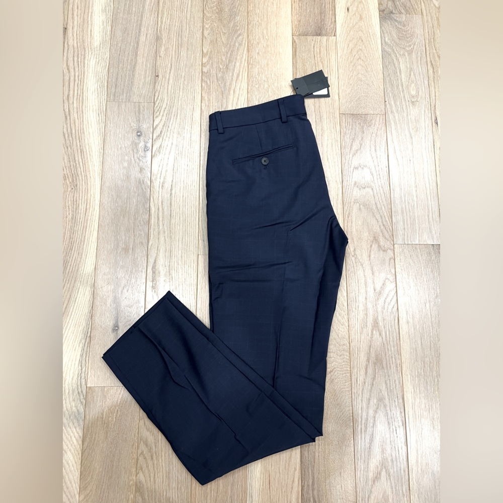 NWT Club Monaco Navy Houndstooth Connor modern slim fit pants size 31